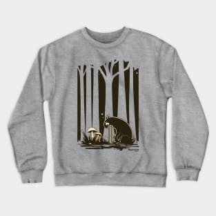 Forest Grump - cute monster in the wood Crewneck Sweatshirt